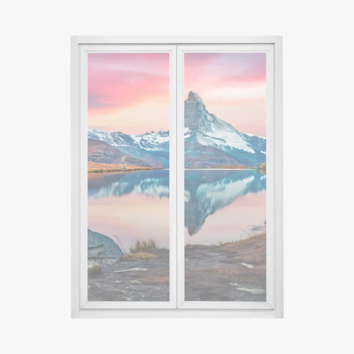 Window decal majestic Matterhorn reflection at Stellisee ⁕ Wallissimo® Window decal majestic Matterhorn reflection at Stellisee ⁕ Wallissimo®