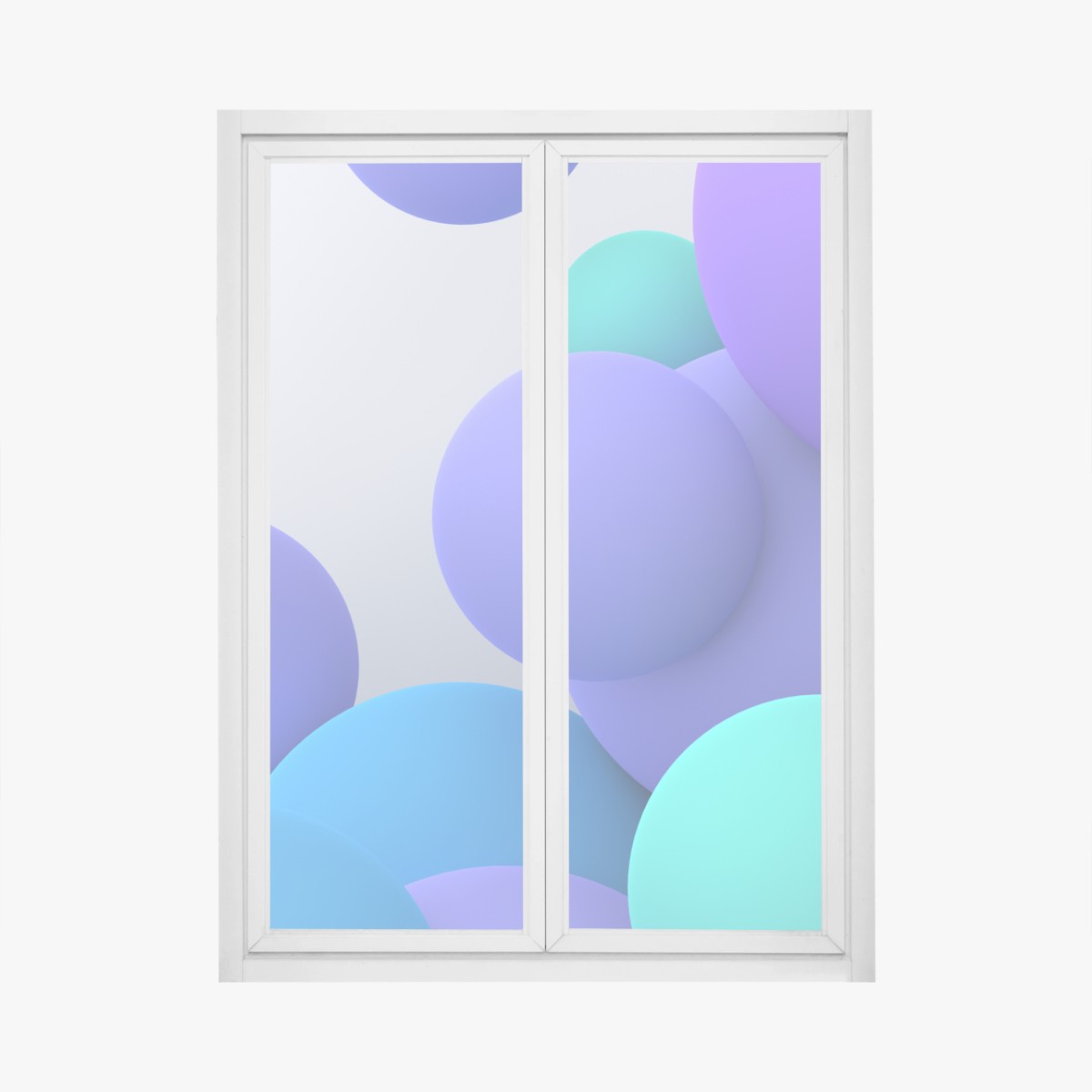 Window decal colorful 3d floating spheres abstract art • Wallissimo® Window decal colorful 3d floating spheres abstract art • Wallissimo®