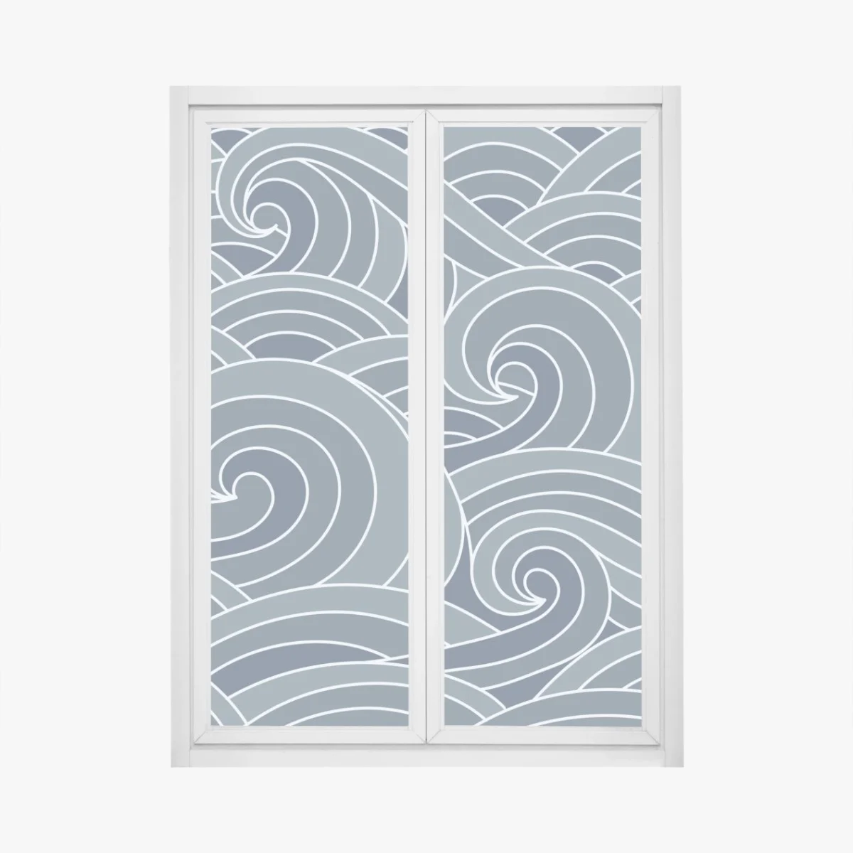 Window decal stylized ocean wave pattern ⁕ Wallissimo® Window decal stylized ocean wave pattern ⁕ Wallissimo®
