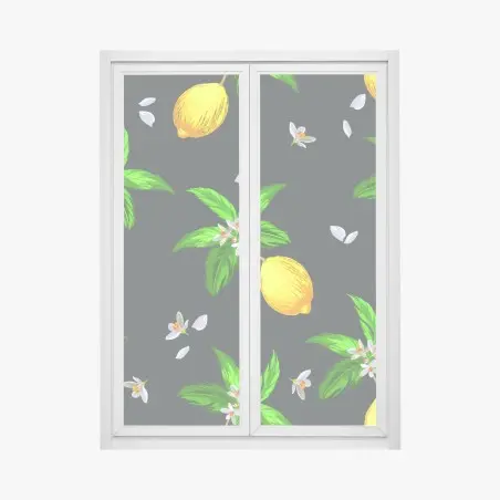 Window decal vibrant lemon botanical pattern • Wallissimo®
