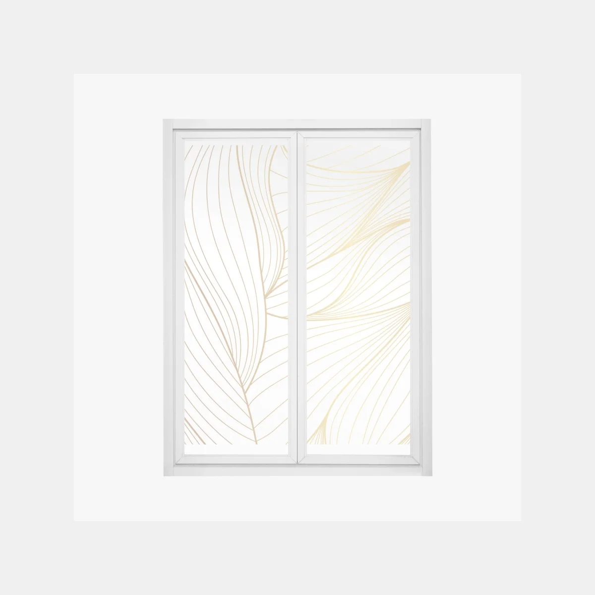 Window decal golden flowing lines abstract design ⁕ Wallissimo® Window decal golden flowing lines abstract design ⁕ Wallissimo®