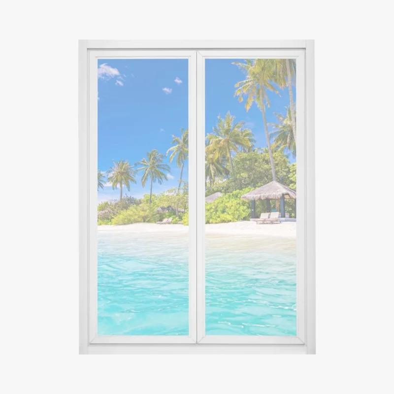 Window decal vibrant gradient wave pattern • Wallissimo®