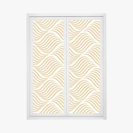 Window decal golden wave pattern wall art • Wallissimo®