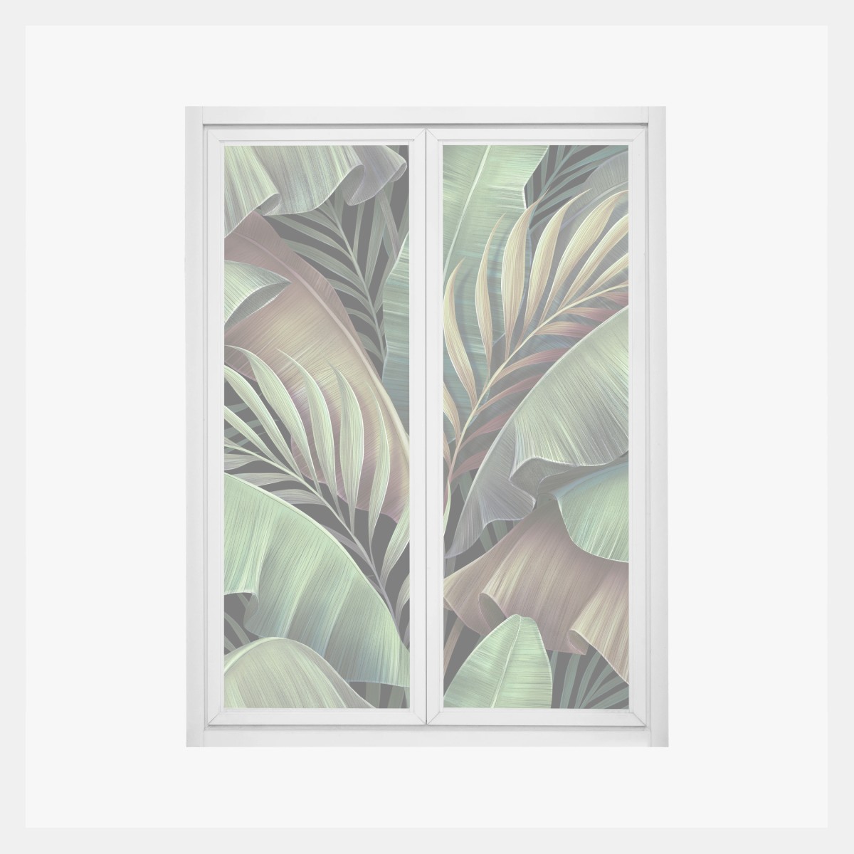 Window decal tropical leaves botanical pattern • Wallissimo® Window decal tropical leaves botanical pattern • Wallissimo®