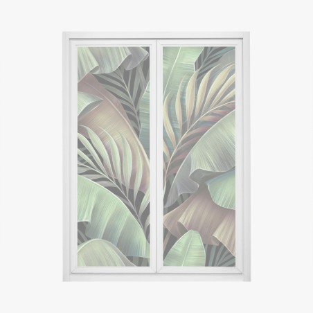Window decal tropical leaves botanical pattern • Wallissimo®