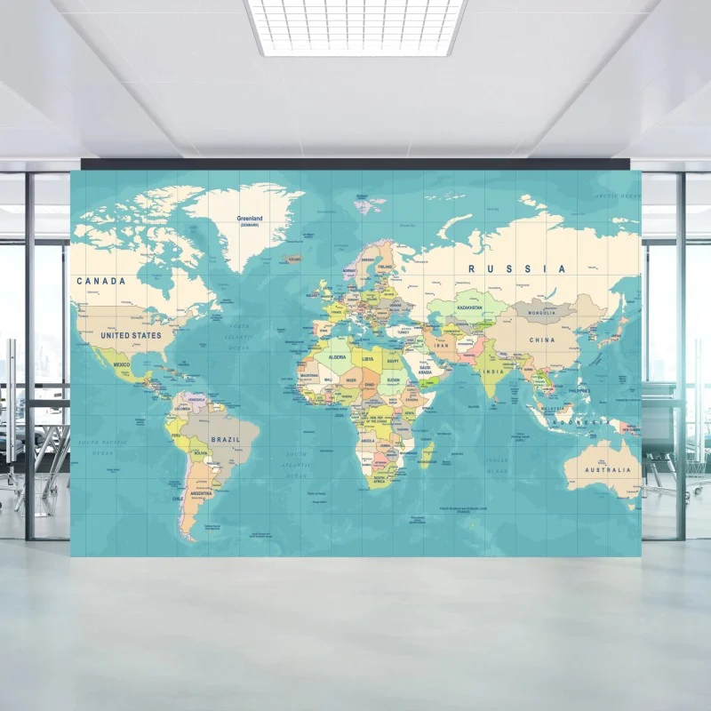 Wall mural vintage world map