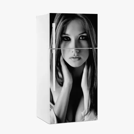 Fridge sticker intimate monochrome portrait • Wallissimo®