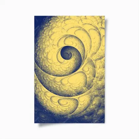 Poster golden spiral fractal pattern • Wallissimo®