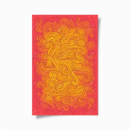 Poster warm swirling abstract pattern • Wallissimo®