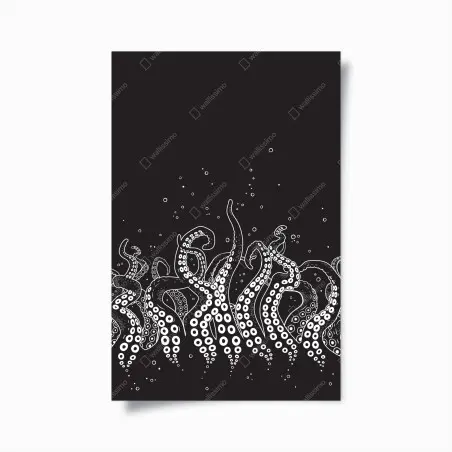 Poster octopus tentacle pattern • Wallissimo®