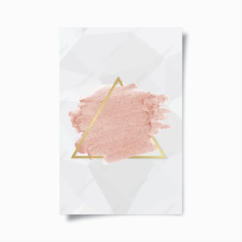Poster pastel pink triangle abstract art