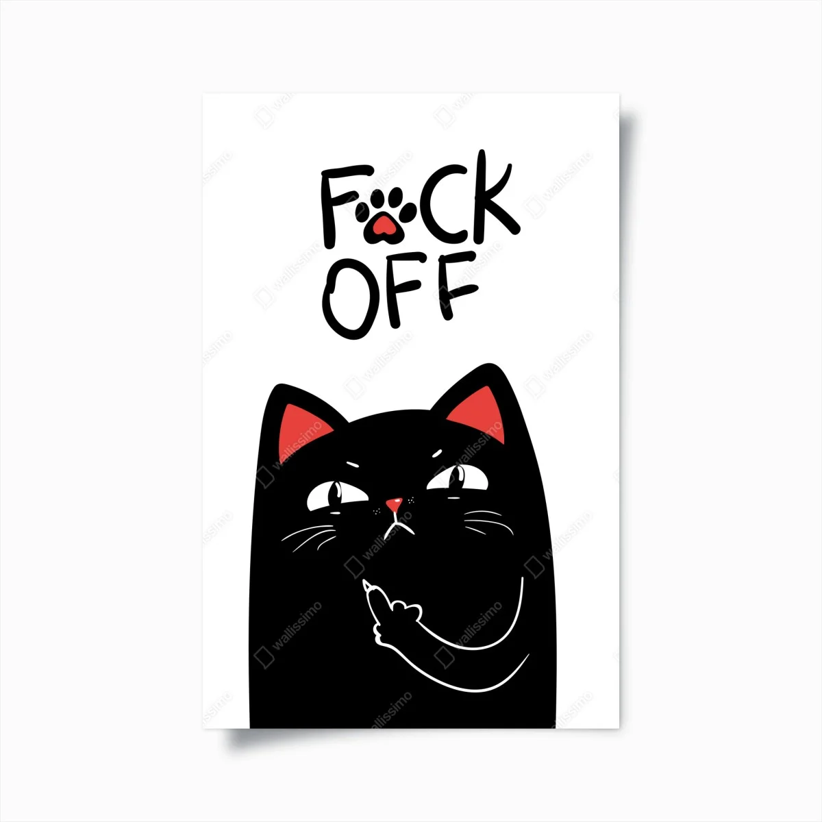 Poster sassy black cat with attitude • Wallissimo® Poster sassy black cat with attitude • Wallissimo®