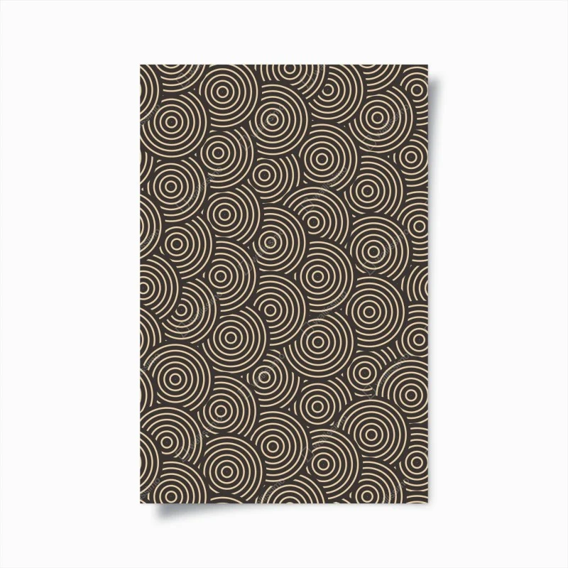 Poster retro concentric circles pattern