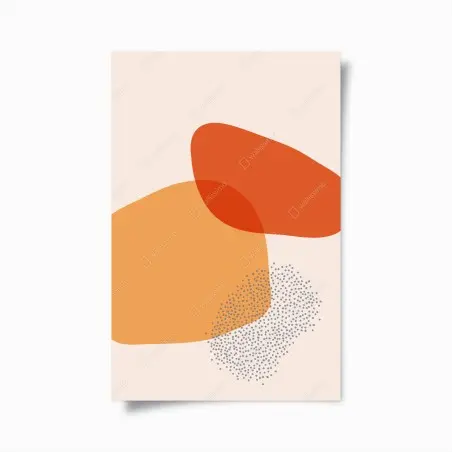 Poster warm abstract shapes composition • Wallissimo®
