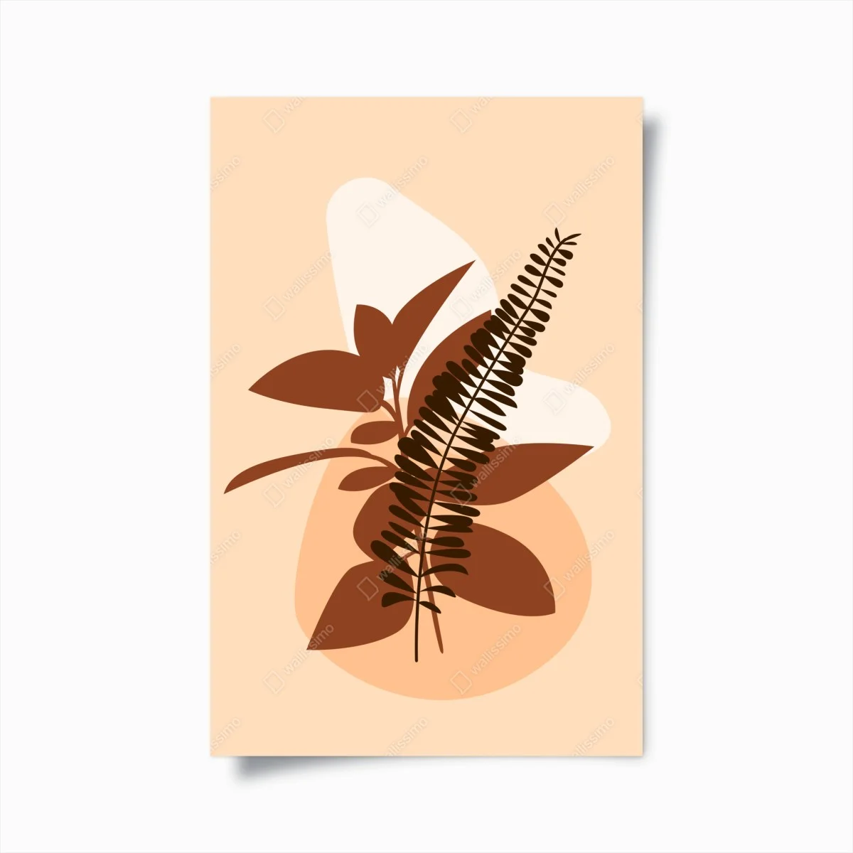 Poster earthy abstract botanical leaves • Wallissimo® Poster earthy abstract botanical leaves • Wallissimo®
