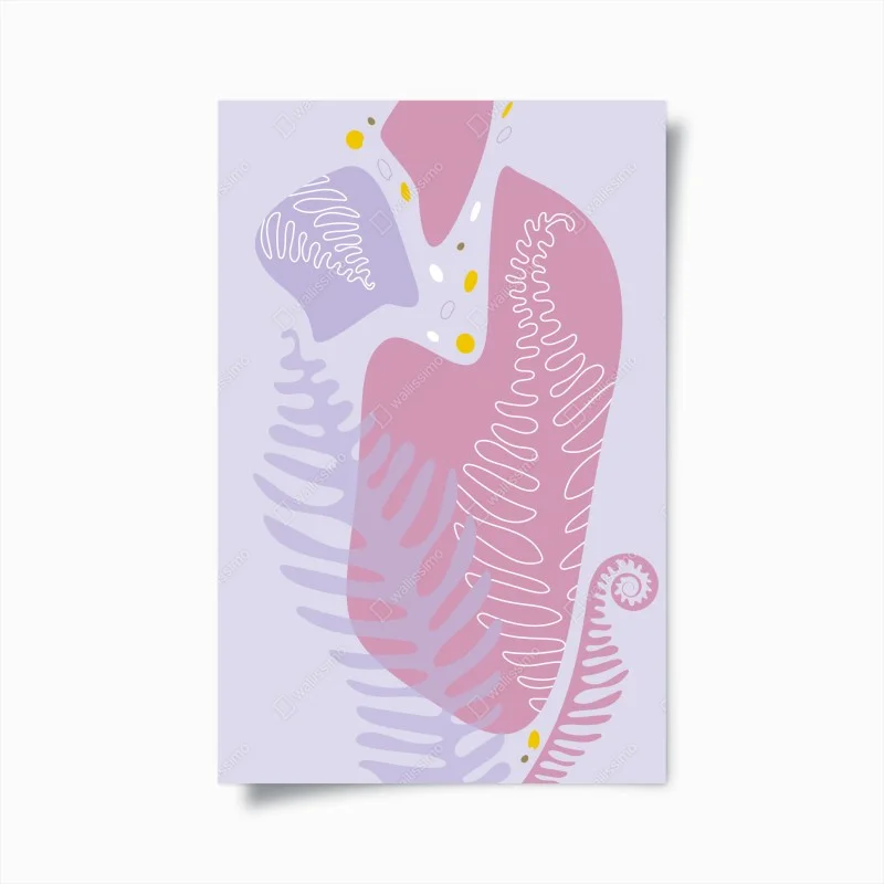 Poster soft pastel botanical abstract