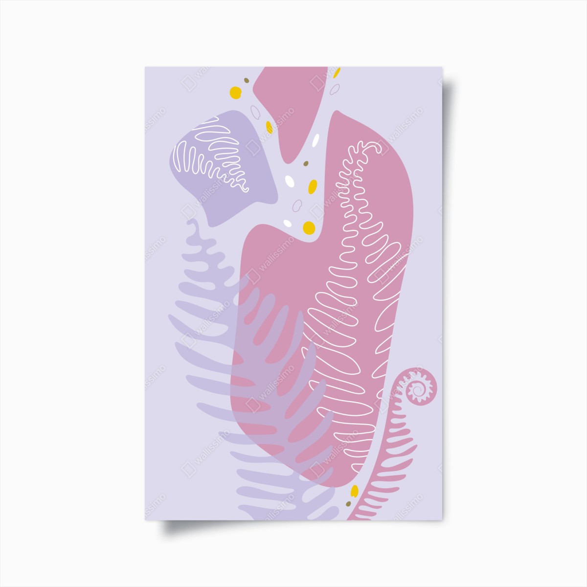 Poster soft pastel botanical abstract • Wallissimo® Poster soft pastel botanical abstract • Wallissimo®