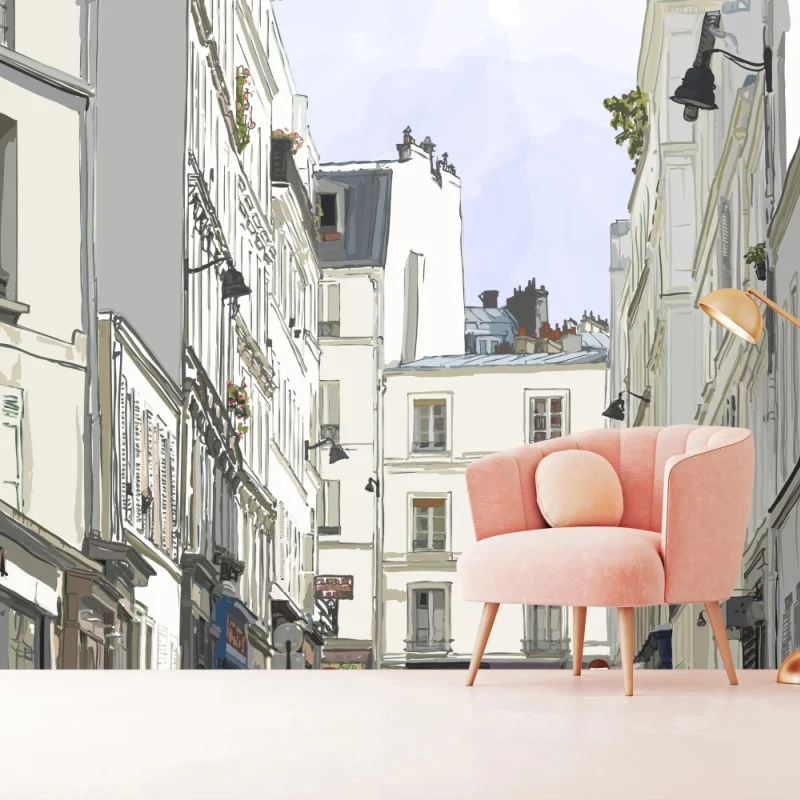 Wall mural Montmartre street scene, Paris