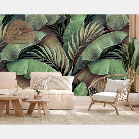 Wall mural tropical leaves botanical pattern • Wallissimo®