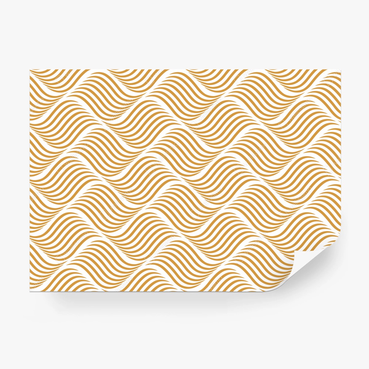 Wall mural golden wave pattern wall art ⁕ Wallissimo®