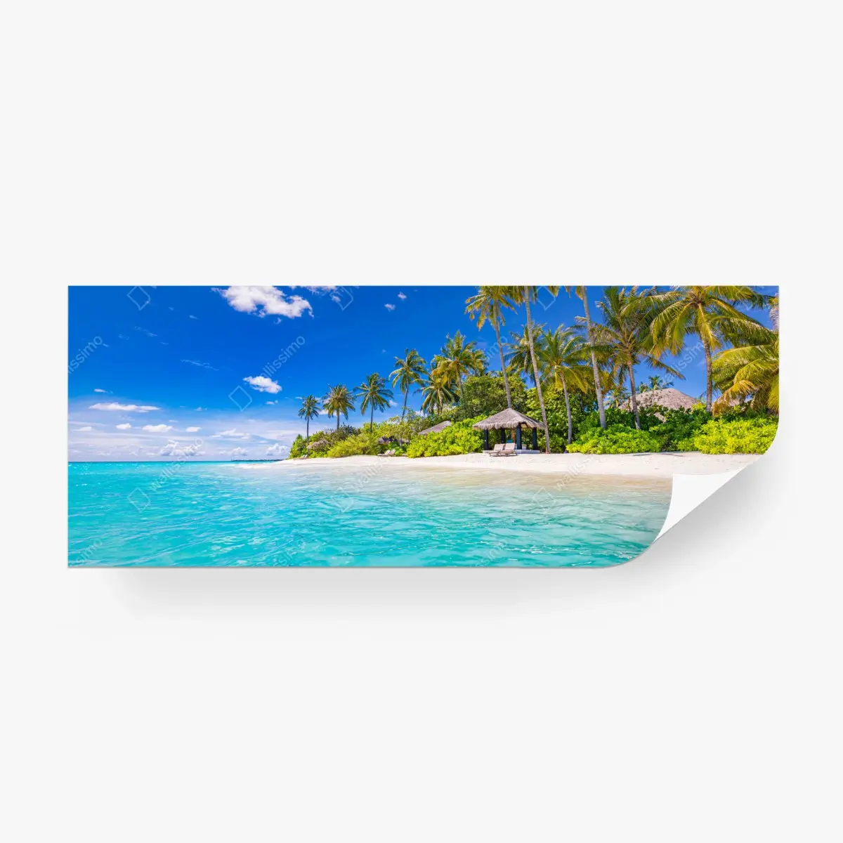 Wall mural tropical turquoise beach paradise • Wallissimo®