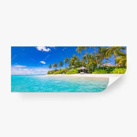 Wall mural tropical turquoise beach paradise • Wallissimo®