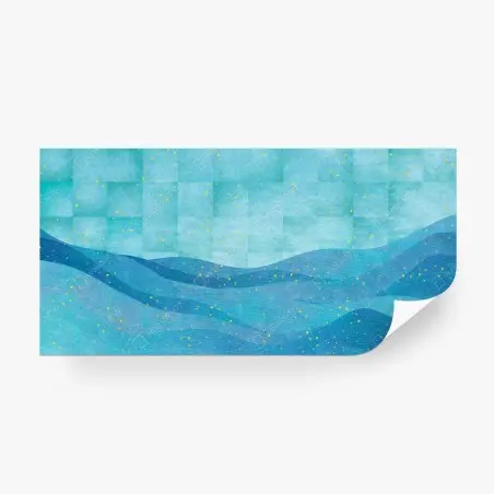 Wall mural turquoise wave abstract composition • Wallissimo®