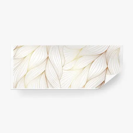 Wall mural golden flowing lines abstract design • Wallissimo®
