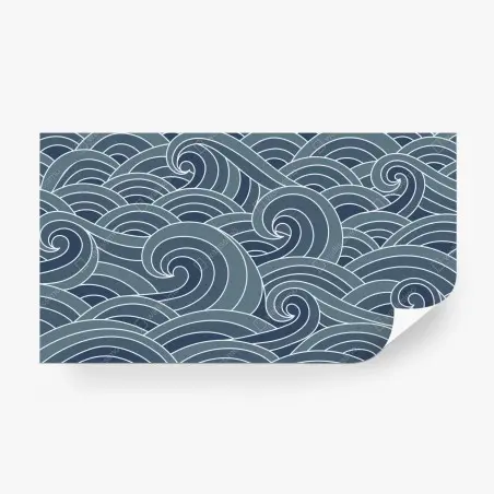 Wall mural stylized ocean wave pattern • Wallissimo®