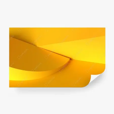 Wall mural yellow geometric 3d abstract composition • Wallissimo®