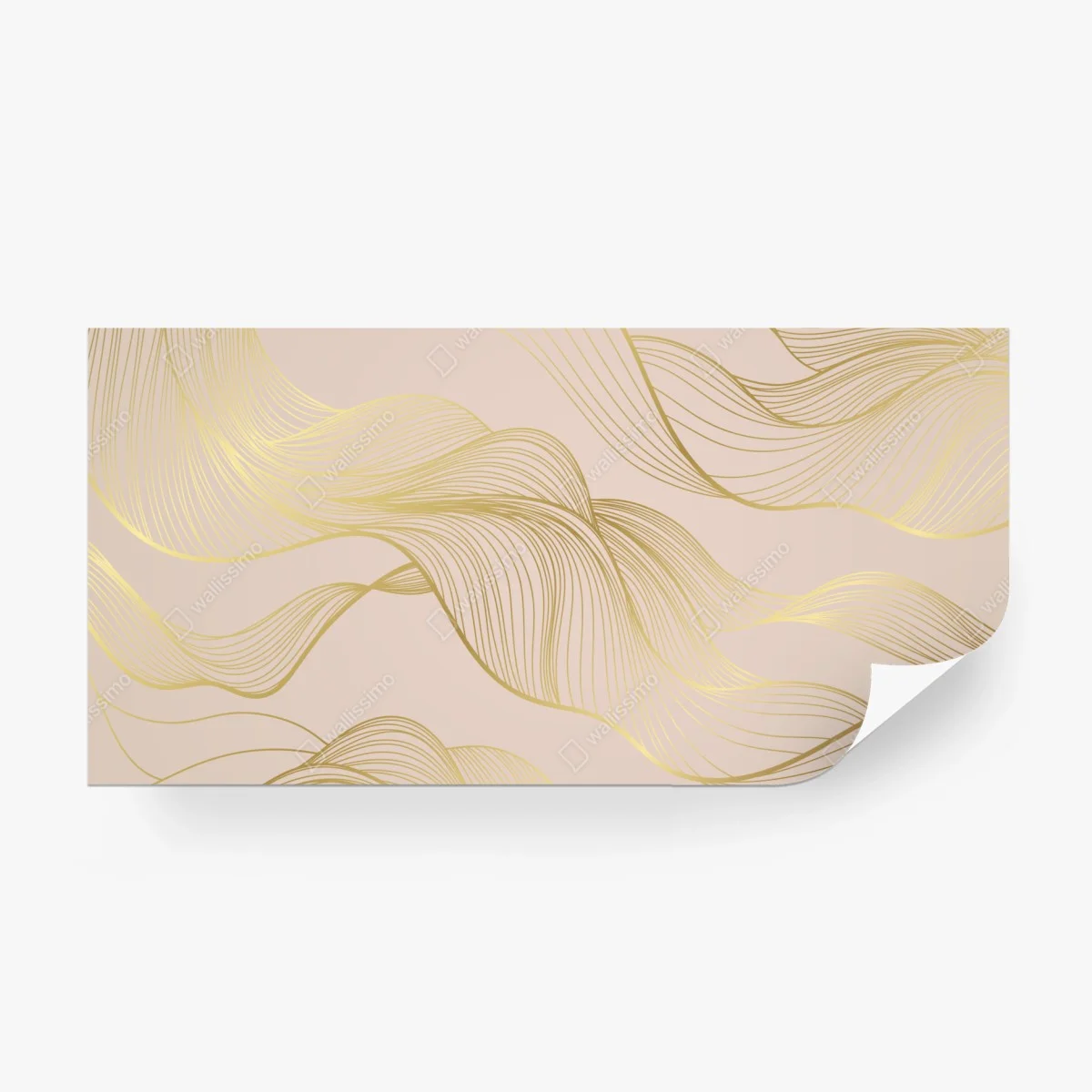 Wall mural golden waves abstract pattern ⁕ Wallissimo® Wall mural golden waves abstract pattern ⁕ Wallissimo®