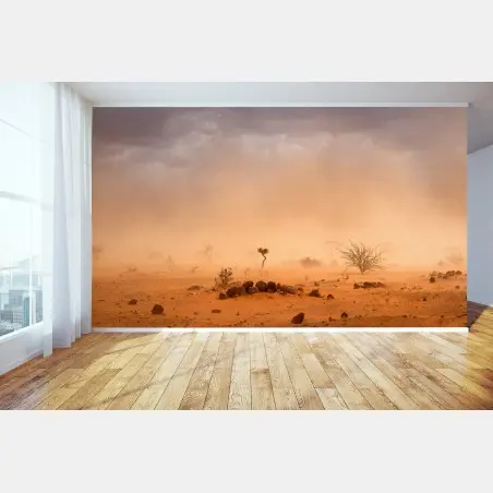 Wall mural dusty sandstorm over Dollo Ado, Ethiopia • Wallissimo®