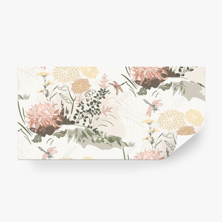 Wall mural soft pastel floral pattern • Wallissimo®