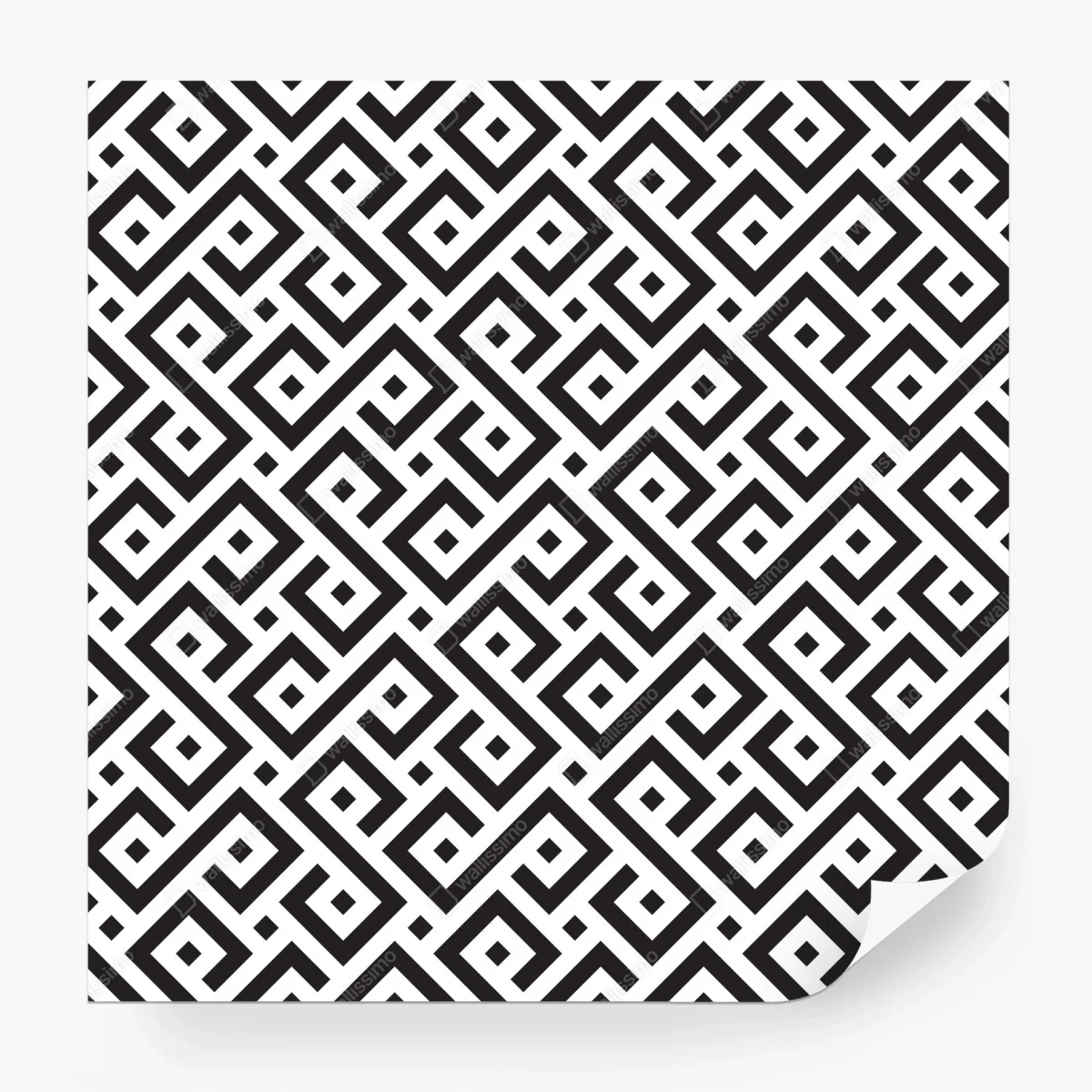 Wall mural timeless black and white geometric pattern ⁕ Wallissimo® Wall mural timeless black and white geometric pattern ⁕ Wallissimo®