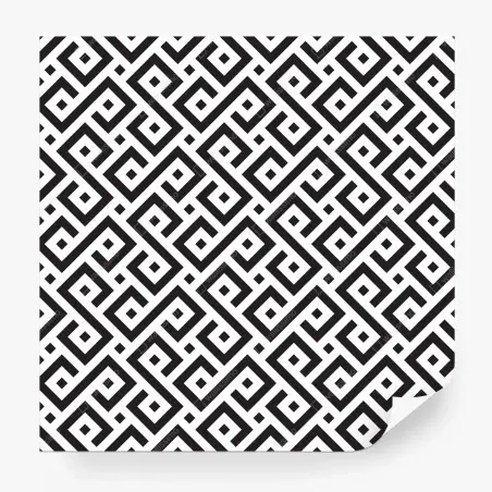 Wall mural timeless black and white geometric pattern • Wallissimo®