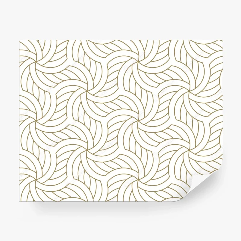 Wall mural gold geometric swirl pattern