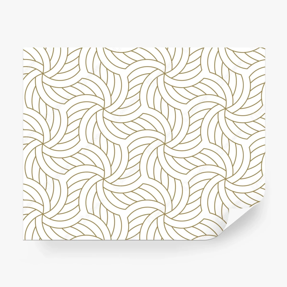 Wall mural gold geometric swirl pattern • Wallissimo®