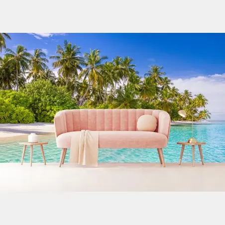 Wall mural tropical palm beach paradise • Wallissimo®