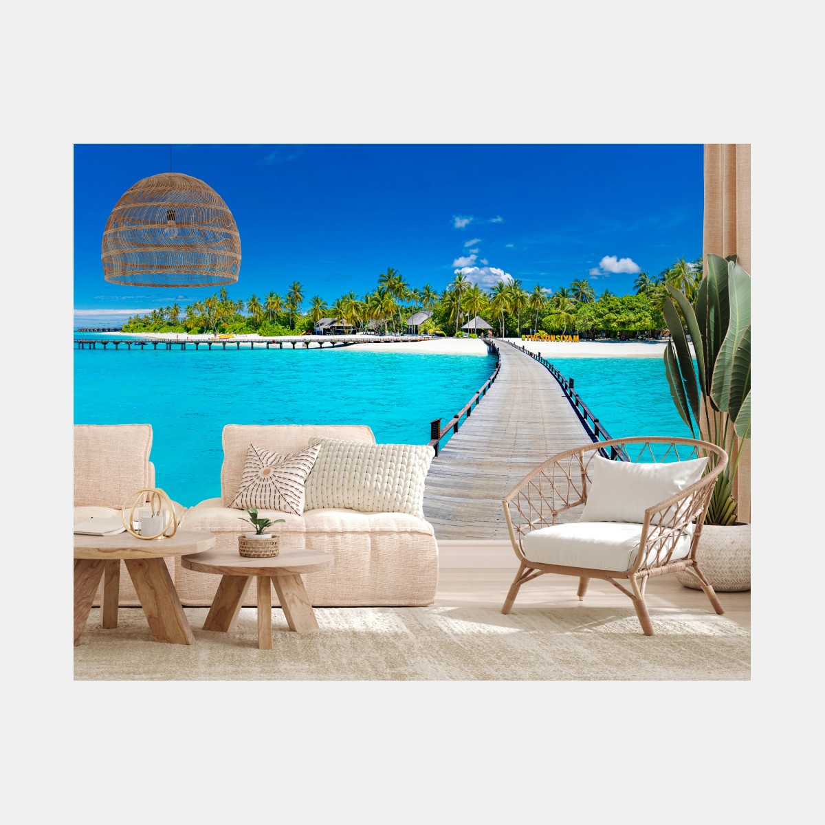 Wall mural tropical turquoise paradise beach • Wallissimo®