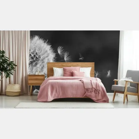 Wall mural floating dandelion seeds • Wallissimo®