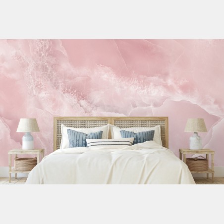 Wall mural soft pink marble texture • Wallissimo®
