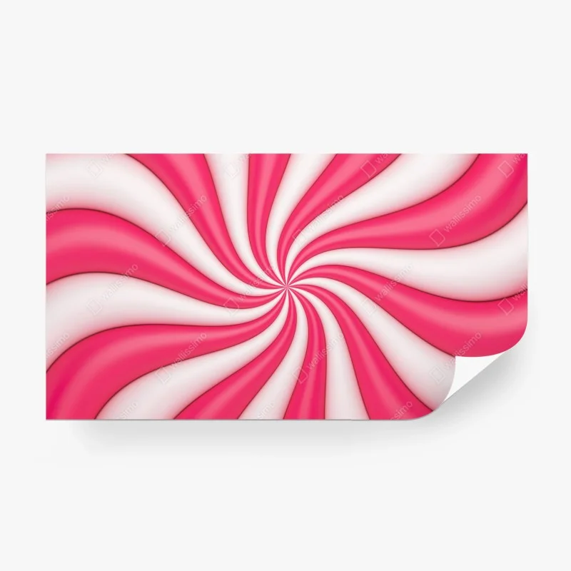 Wall mural pink candy swirl spiral