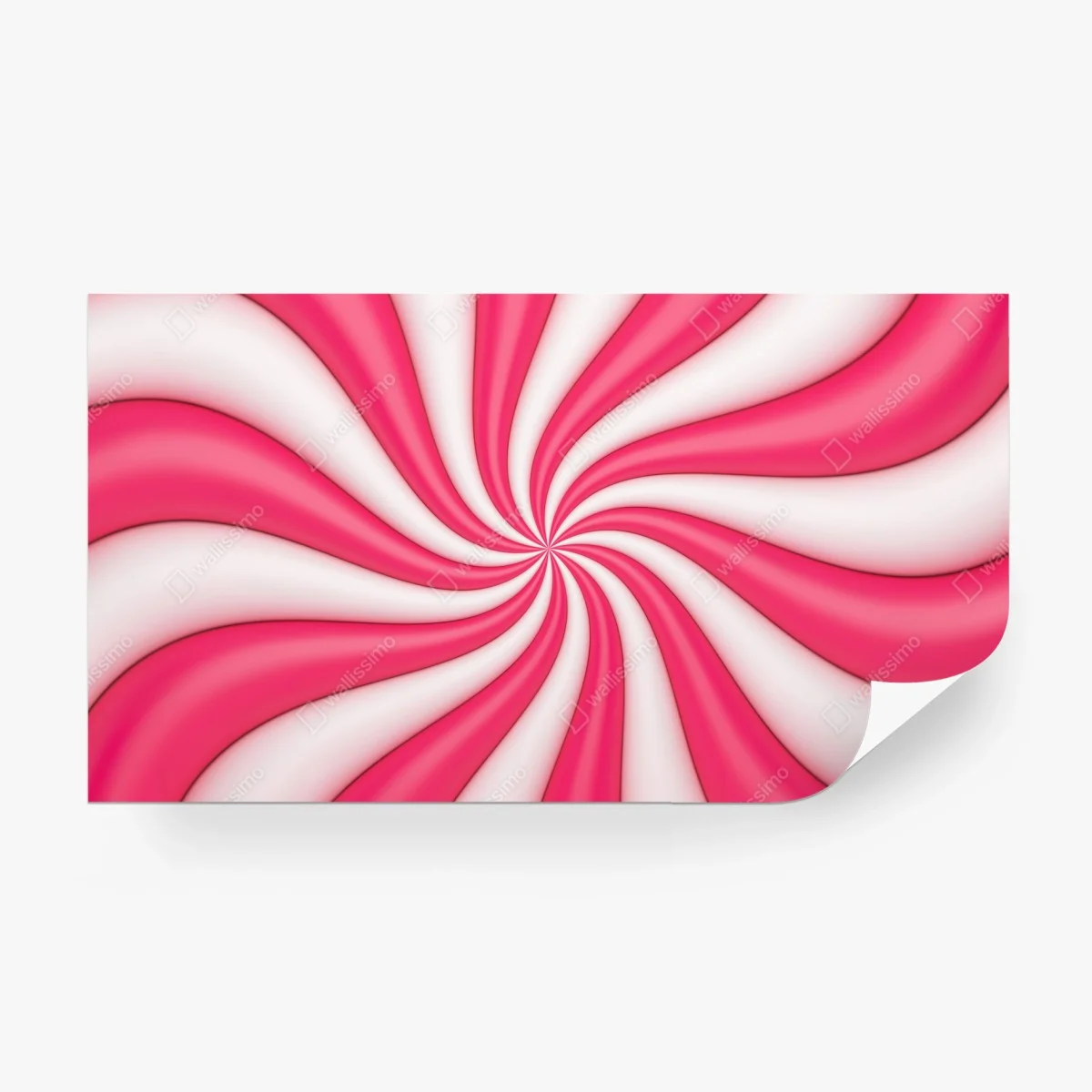 Wall mural pink candy swirl spiral ⁕ Wallissimo®
