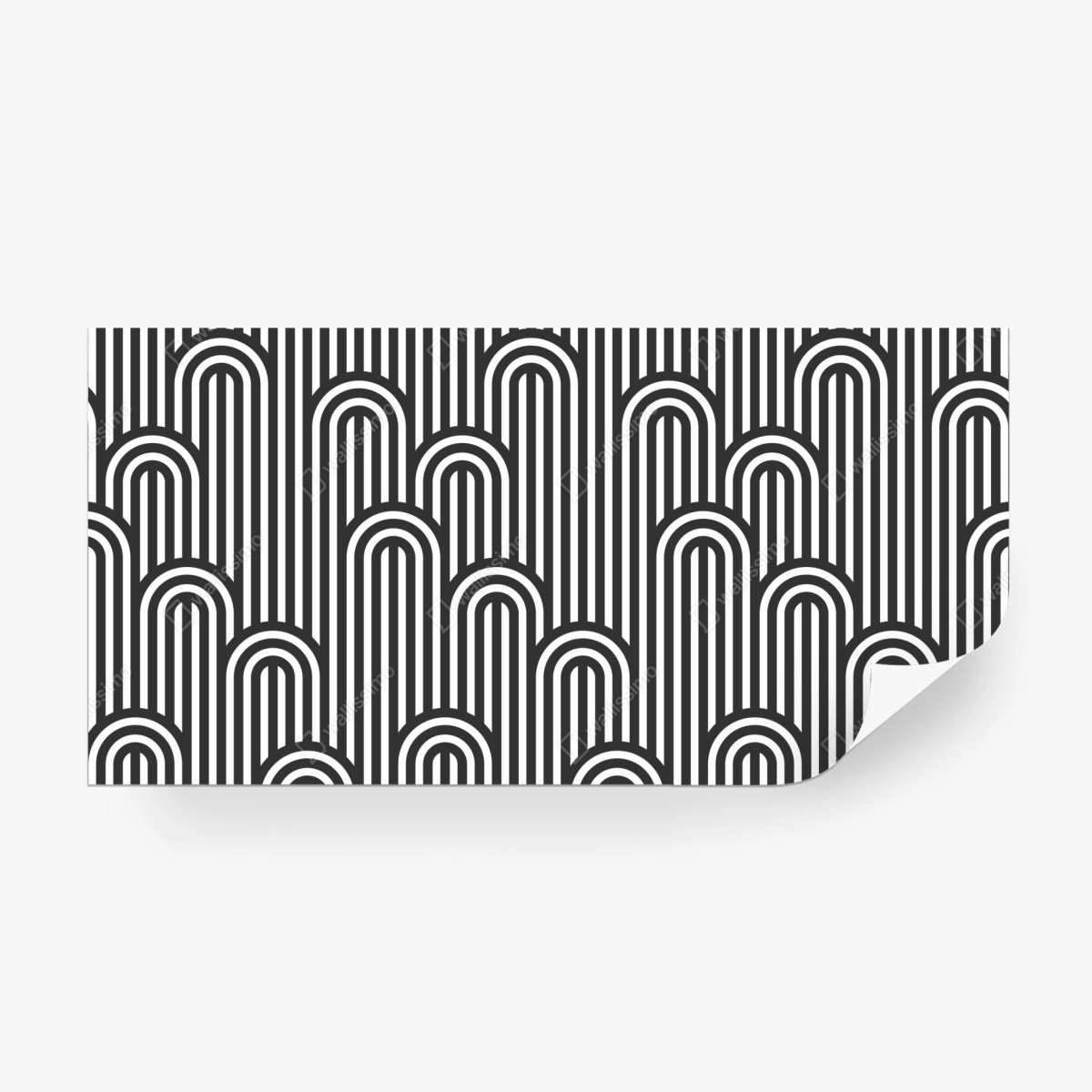 Wall mural black and white geometric stripe pattern • Wallissimo®