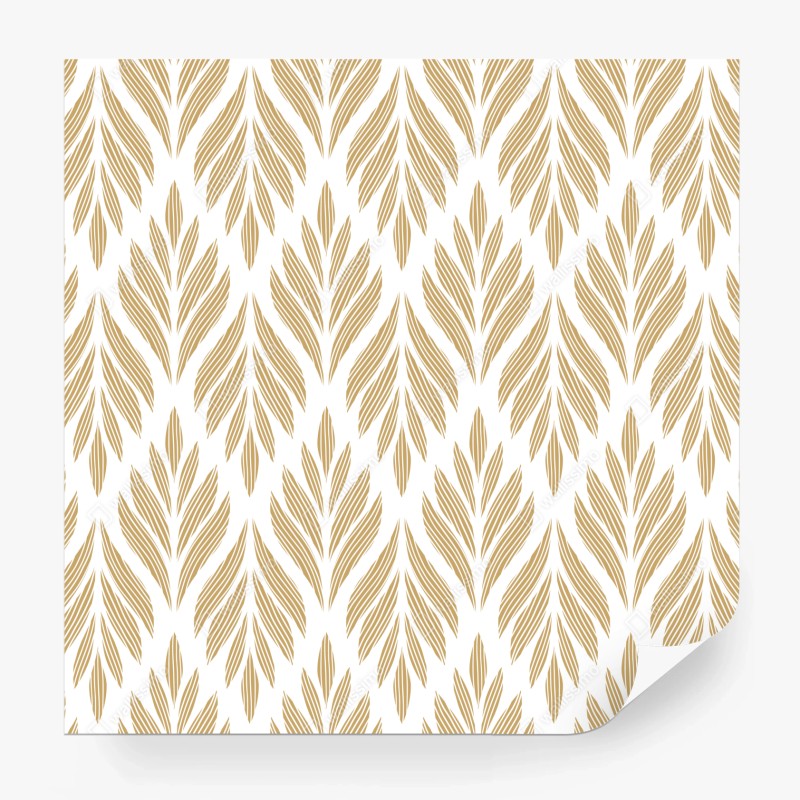 Wall mural gold leaf pattern seamless design
