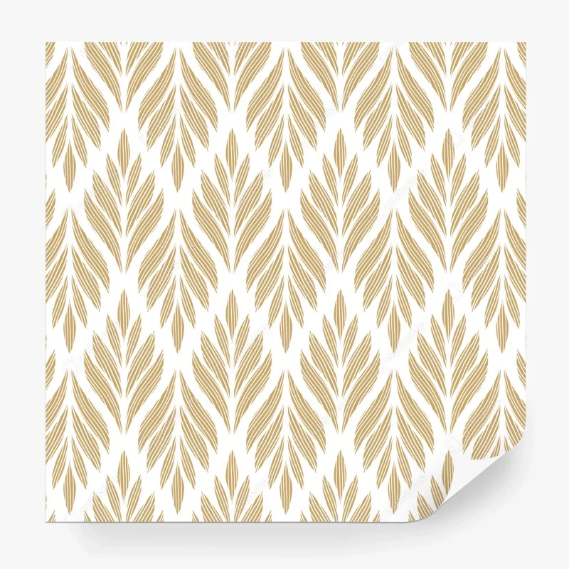 Wall mural gold leaf pattern seamless design