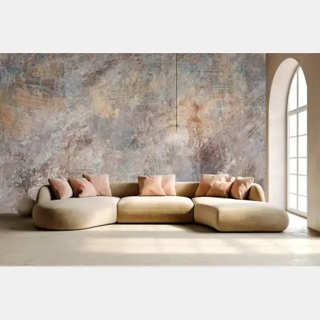 Wall mural subtle textured abstract in warm neutrals • Wallissimo®