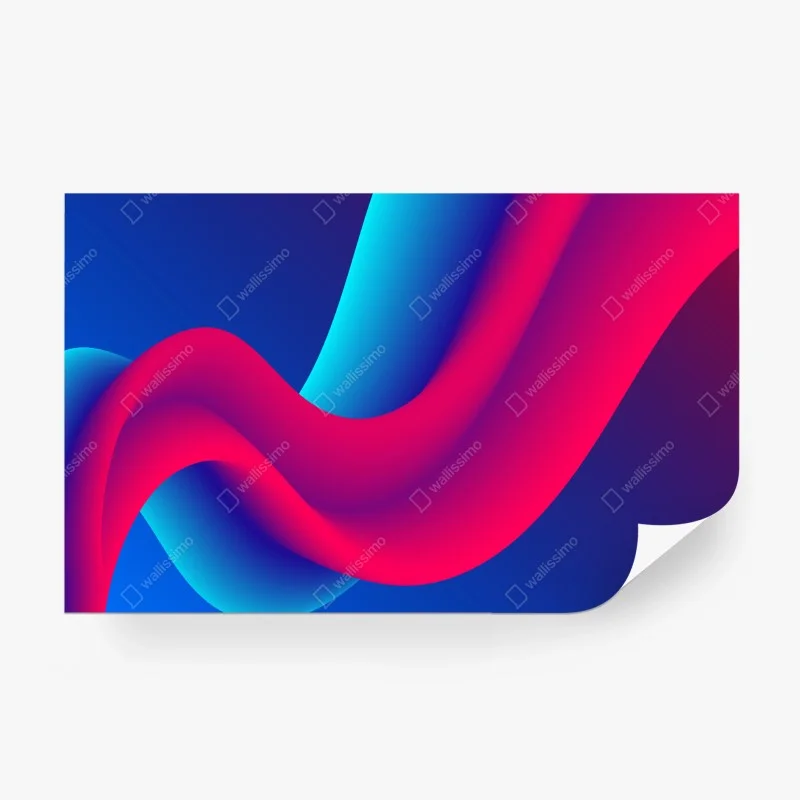 Wall mural vibrant flowing gradient waves