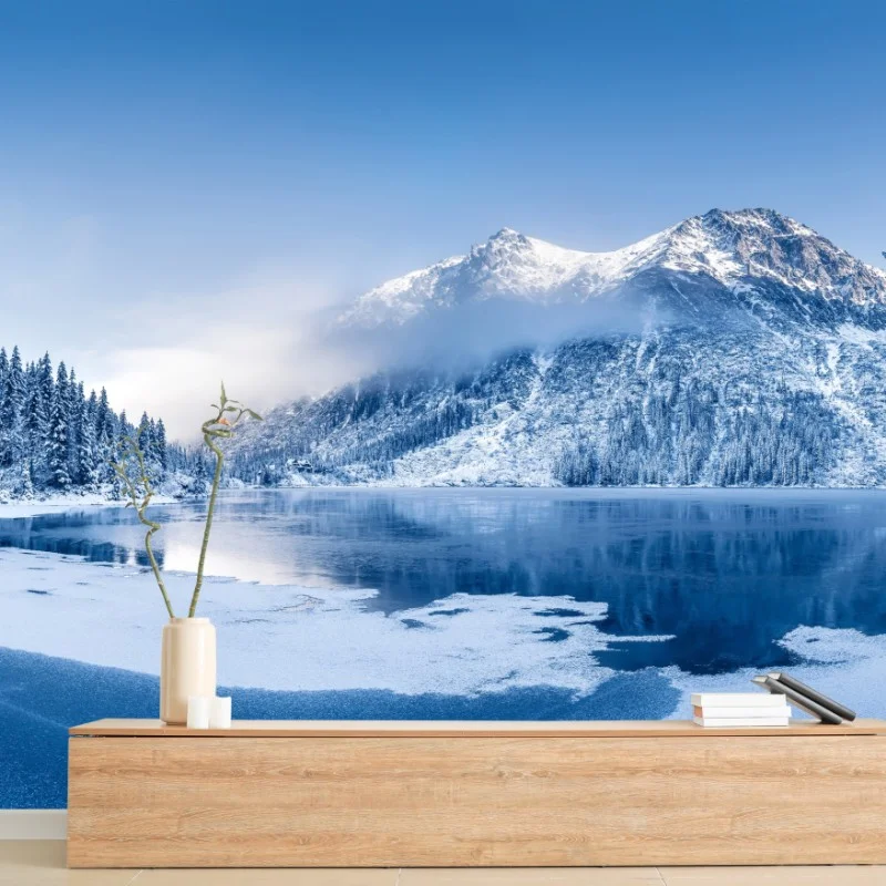 Wall mural serene winter panorama of the Alps