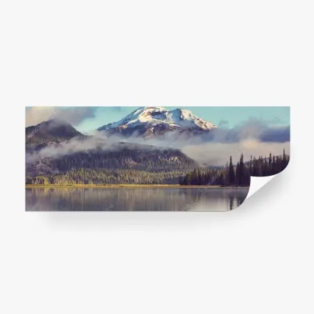 Wall mural serene mountain lake in Oregon • Wallissimo®